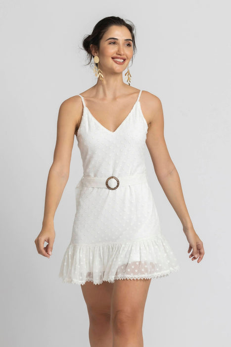 Snowflake White Mini dress