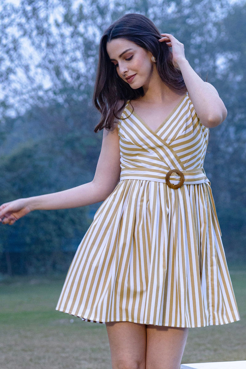 Riviera Elegance Chic Mini Dress