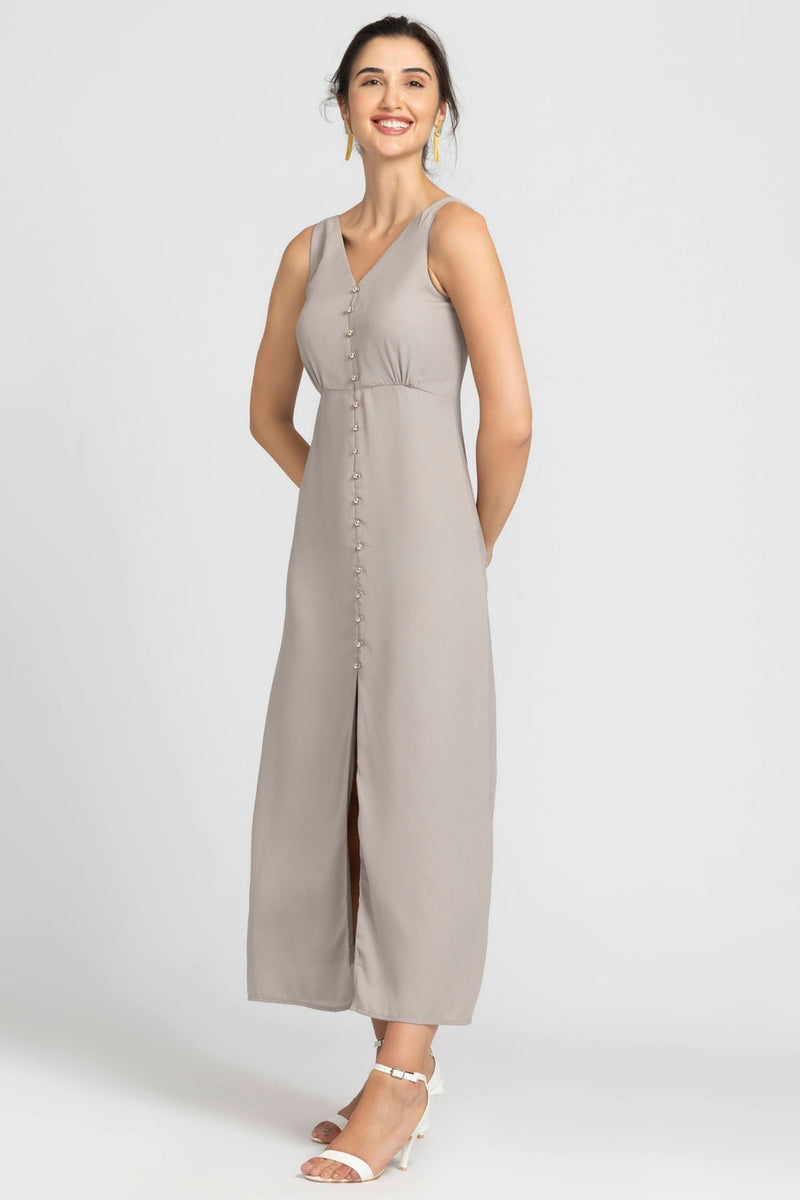 Ethereal Grey Maxi Dress