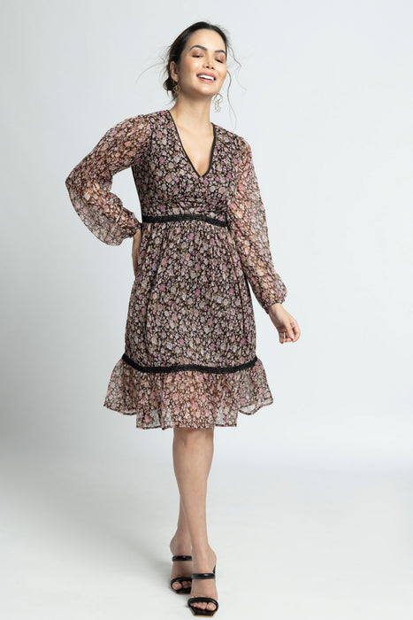 Cocoa Blossom V Mini Dress