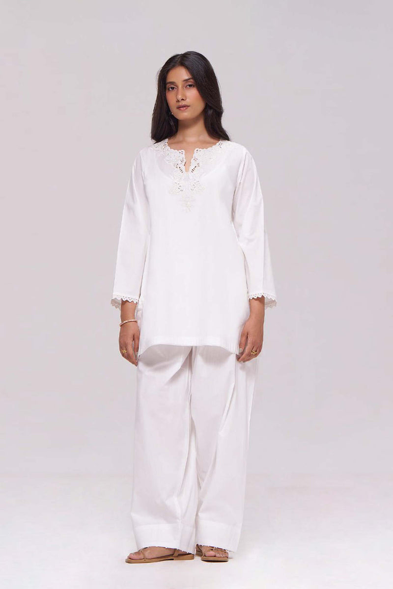 White Cotton Co-ord Set
