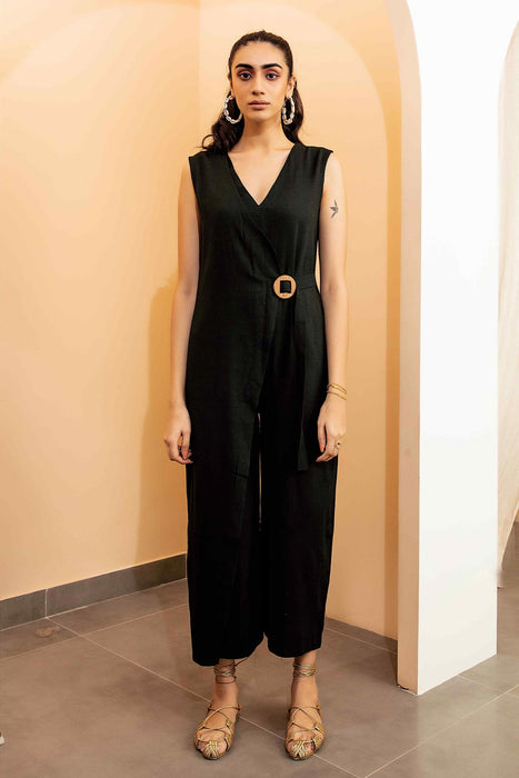 Coal Linen Jumpsuit