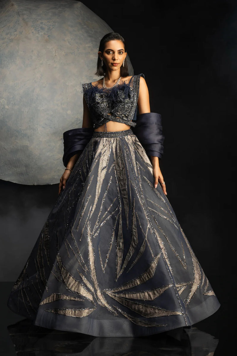 Allure of Midnight Lehenga