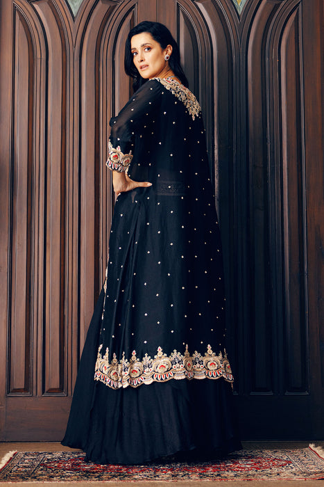 LONG JACKET SET WITH LEHENGA