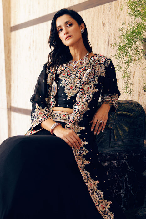 LONG JACKET SET WITH LEHENGA