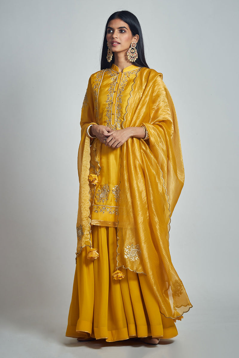 Nasira-Short Kurta with Salwar and Dupatta
