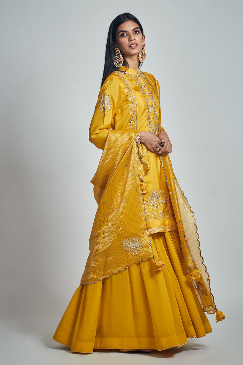 Nasira-Short Kurta with Salwar and Dupatta