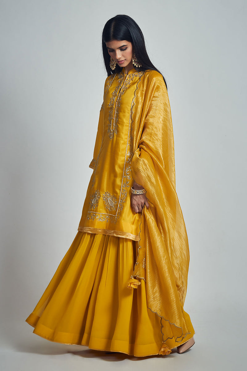 Nasira-Short Kurta with Salwar and Dupatta