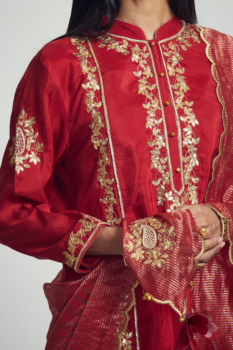 Nasira-Short Kurta with Garara and Dupatta