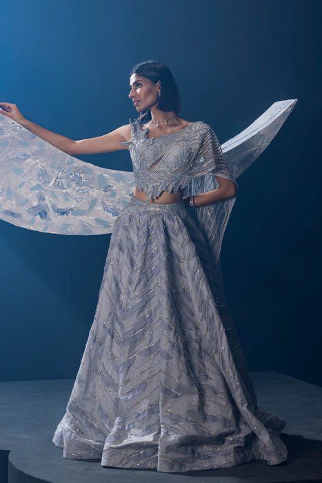 Powder Blue Sublime Grace Lehenga