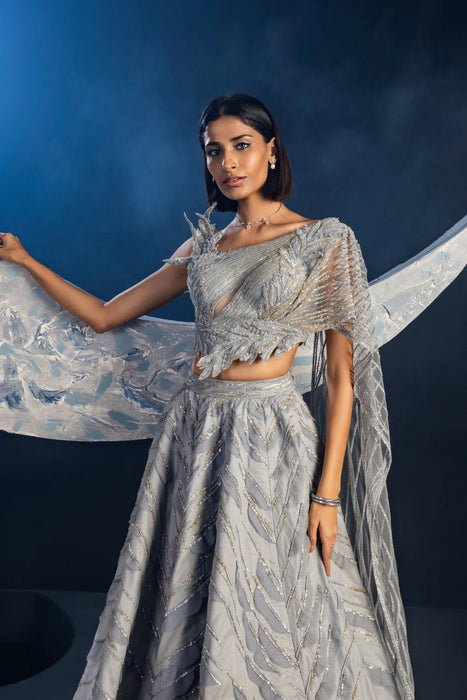 Powder Blue Sublime Grace Lehenga