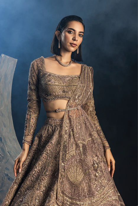 Dusky Orchid Lehenga