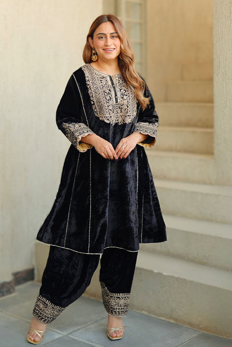 Nisreen - Short Kalidaar Chauga with Salwar