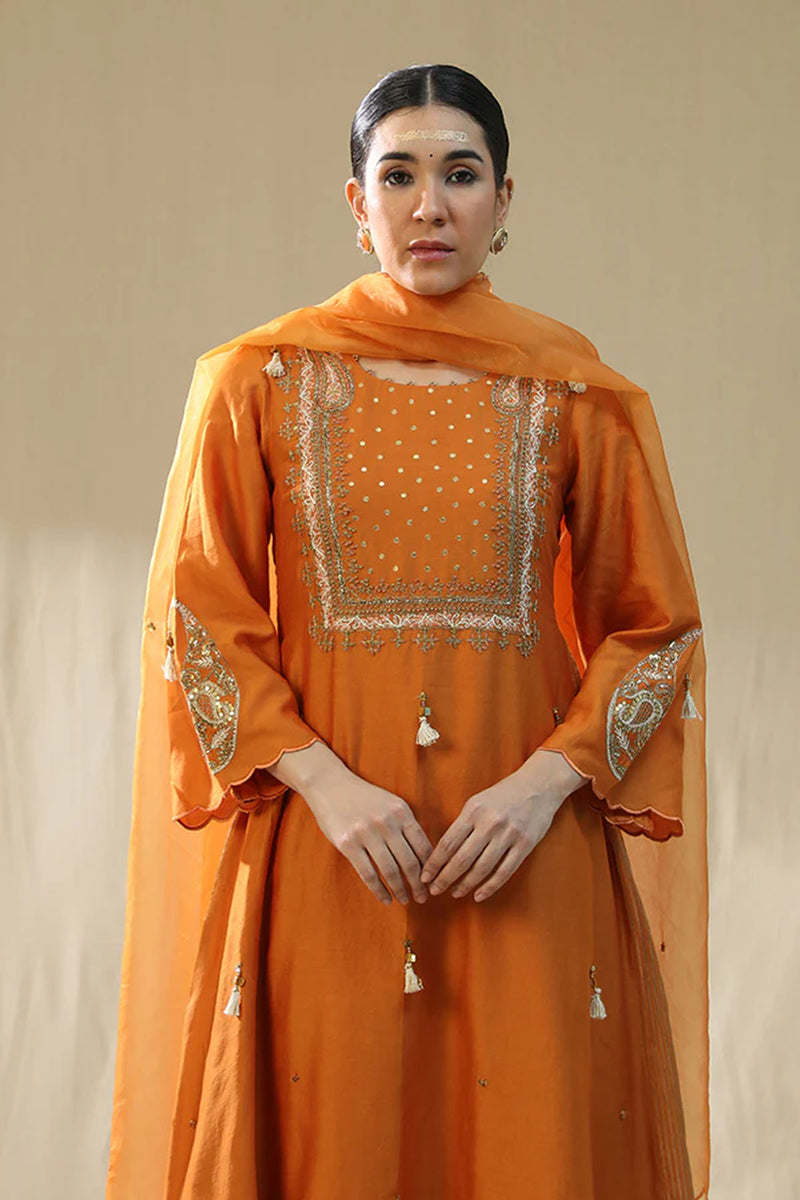 Orange A Line Suit Set
