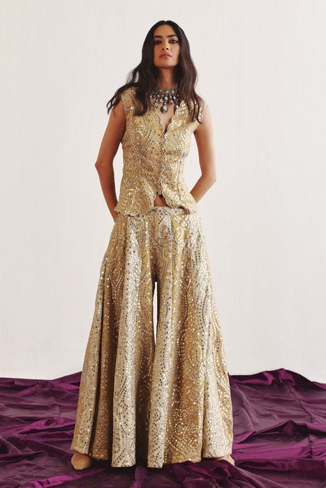 Dual Color Flared Shararas