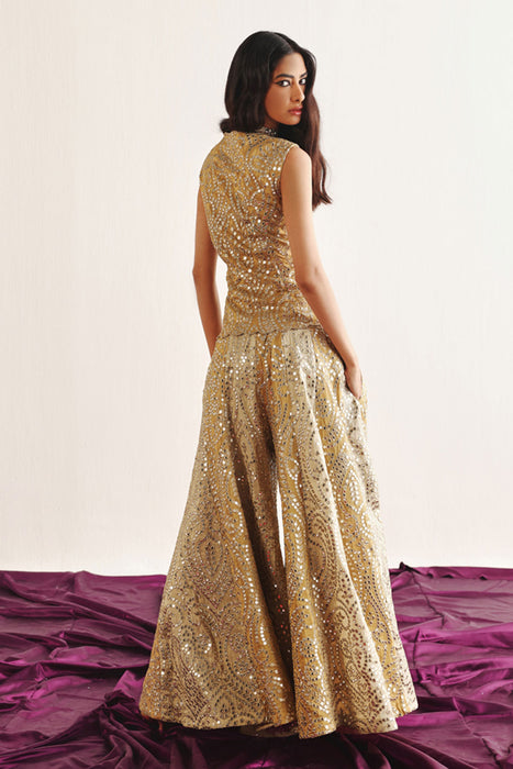 NET CAPE WITH APPLIQUEWORK