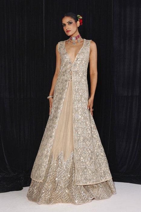 DIAMOND APPLIQUE LEHENGA SET