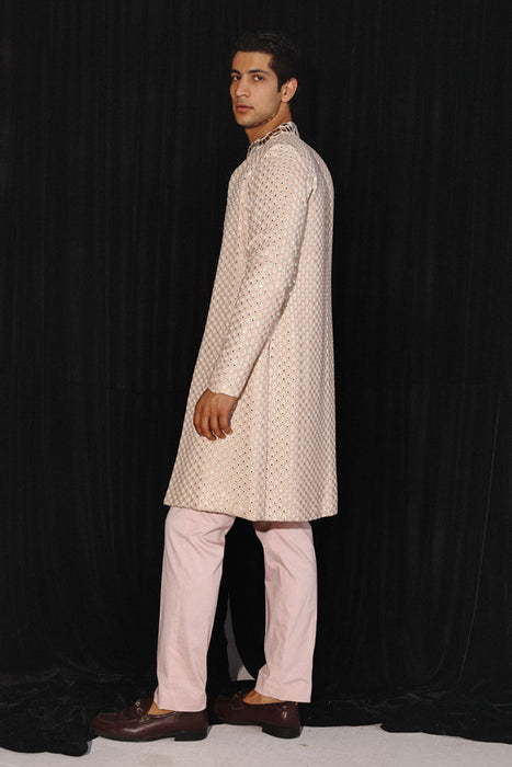 Blush Pink Booti Mirrorwork Jacket