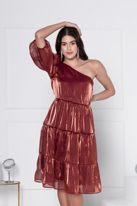 Rust Glam Elegance Dress