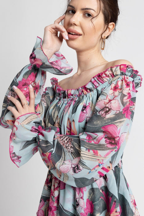 Seafoam Blue Midi Dress