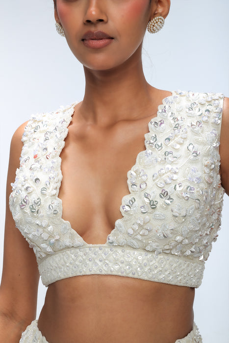 Ivory illume  Luminance Lehenga