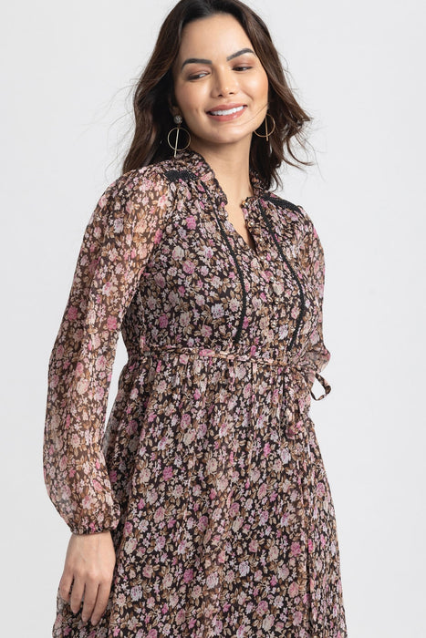 Cocoa Blossom Midi Dress