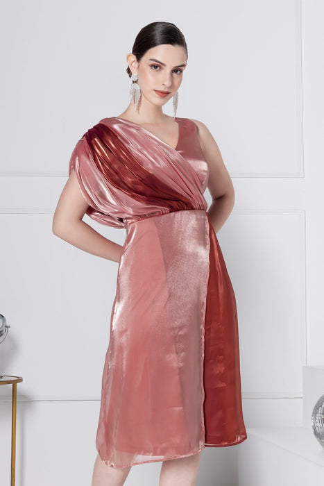 Blush Soirée Midi Dress