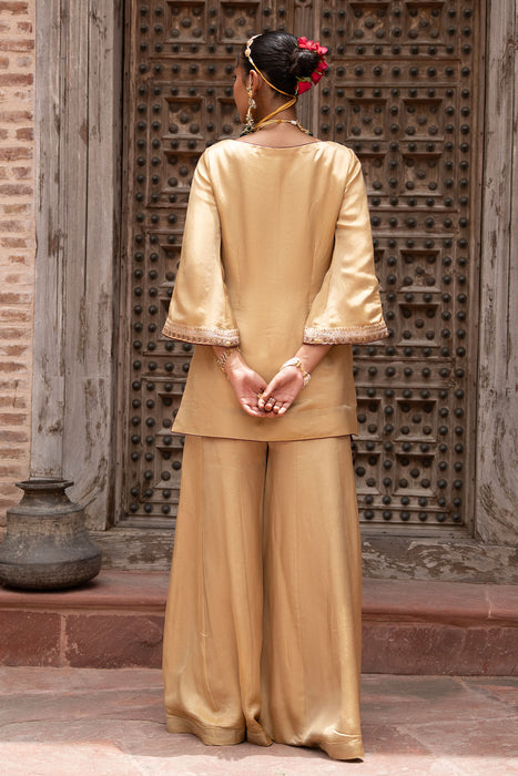 Noor-e-Zar Hand-Embroidered Sharara Set