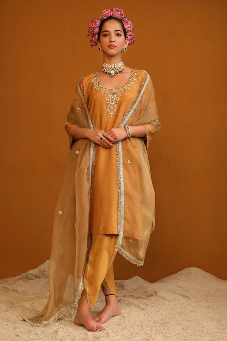 Shabana Dhoti Set - Gold