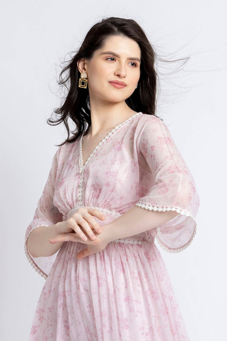 Serene Rosette V Maxi Dress