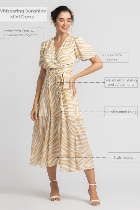 Whispering Sunshine Midi Dress