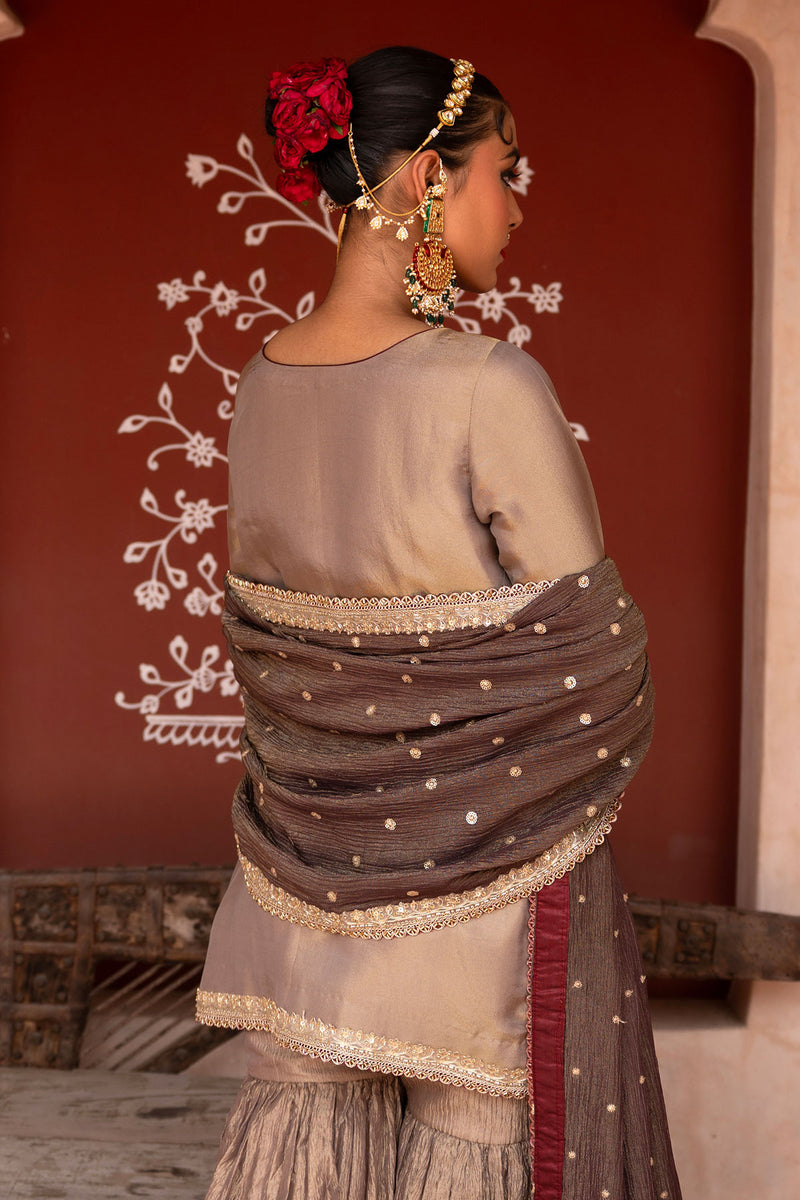 Shahbano Hand-Embroidered Gharara Set