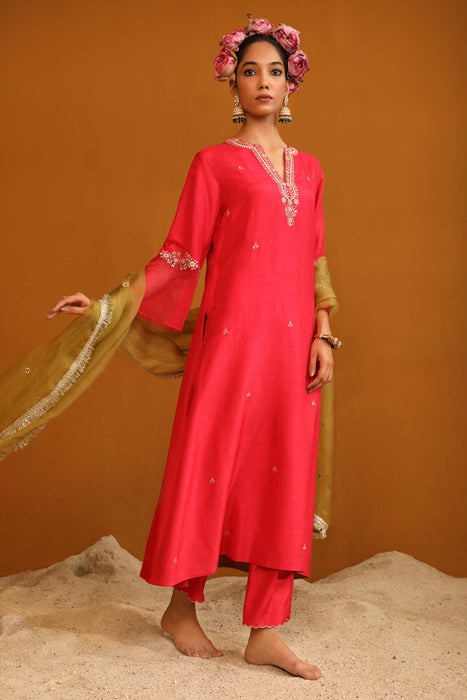 Shehnaz Kurta Set - Pink