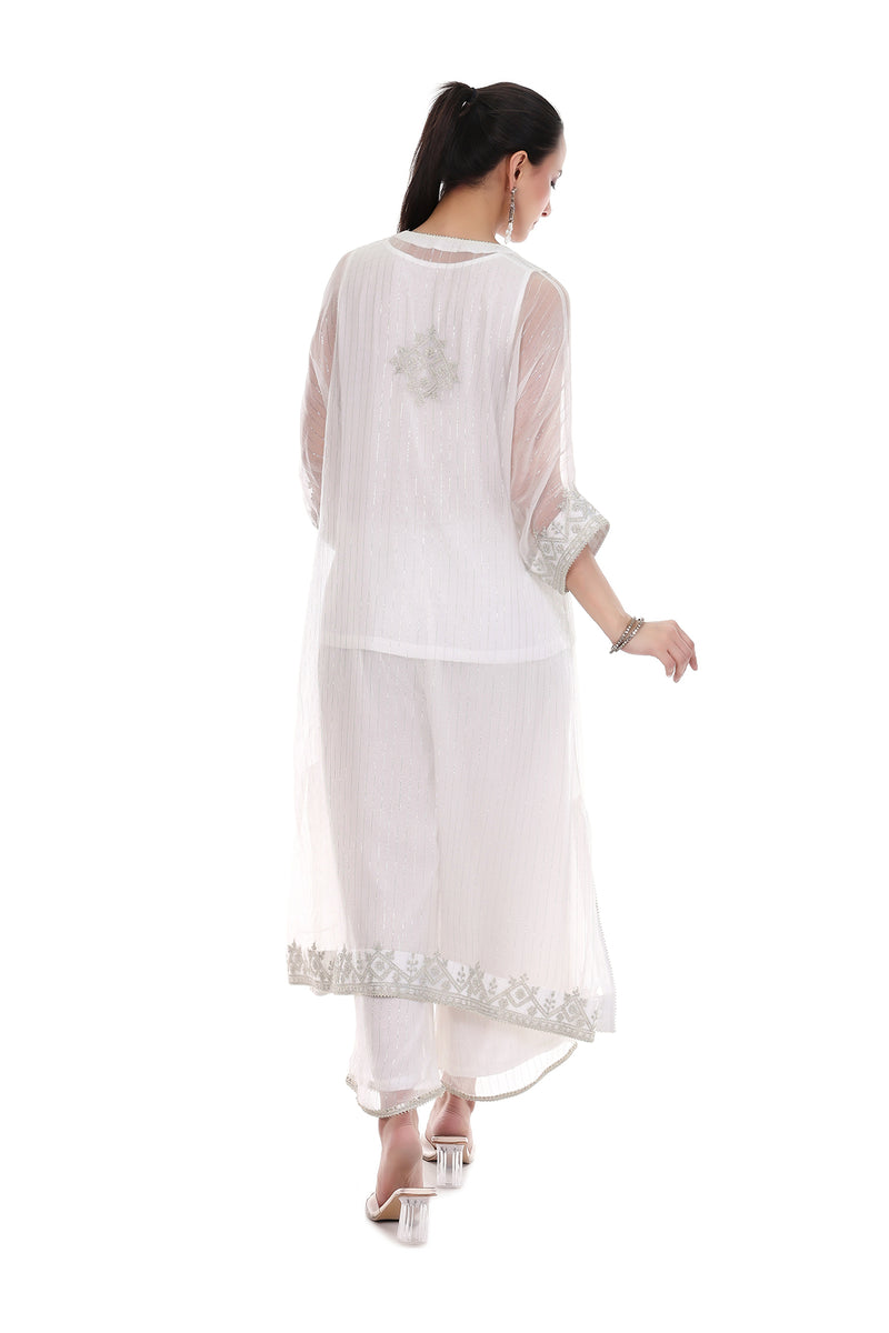 White Embroidered Kaftaan Set