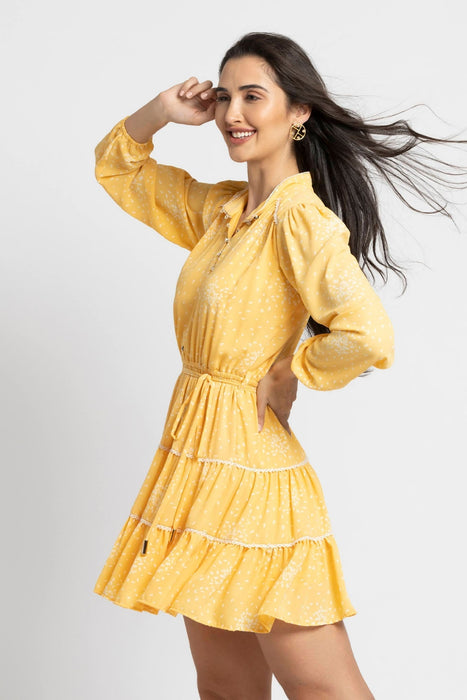 Sunlit Marigold Mini Dress