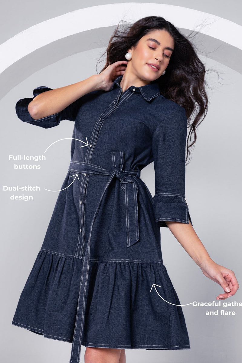 Denim Grace Mini Dress