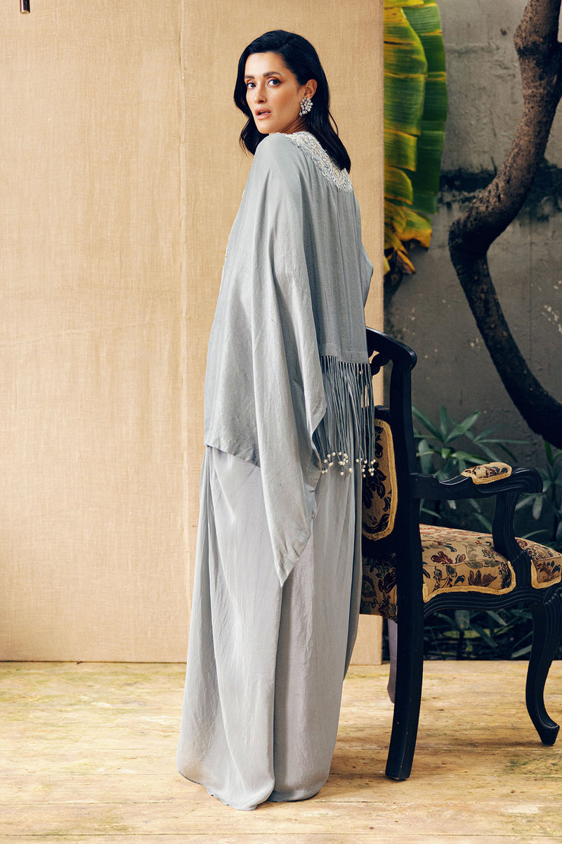 SIGNATURE OVERLAY WITH DRAPED SKIRT