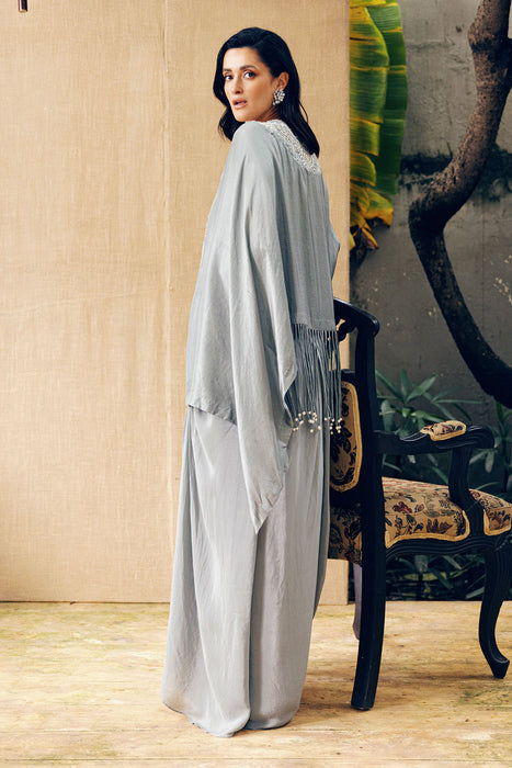 SIGNATURE OVERLAY WITH DRAPED SKIRT