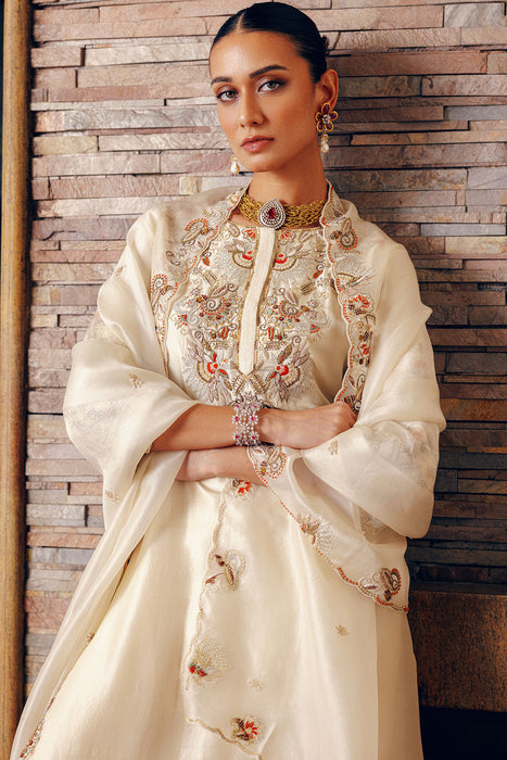 KURTA SET WITH FLARED PANTS AND DUPATTA