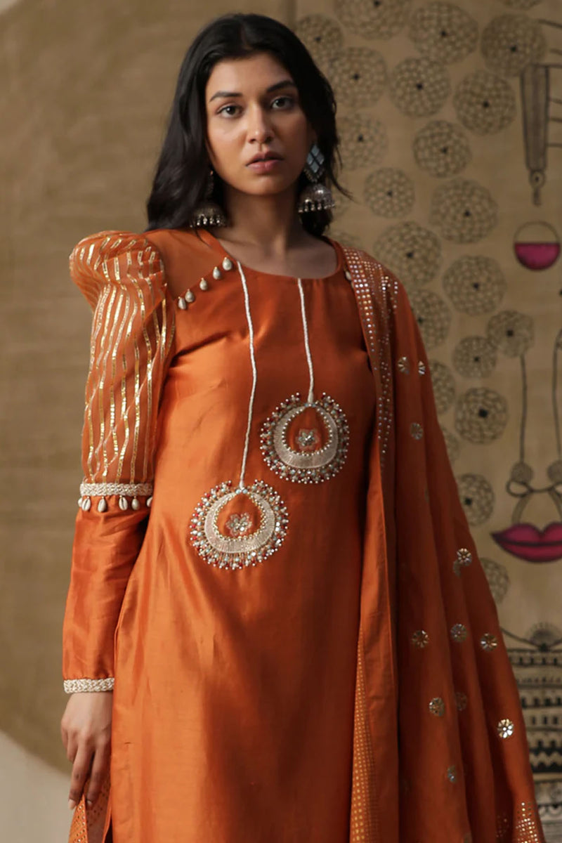 Burnt Orange Bali Suit