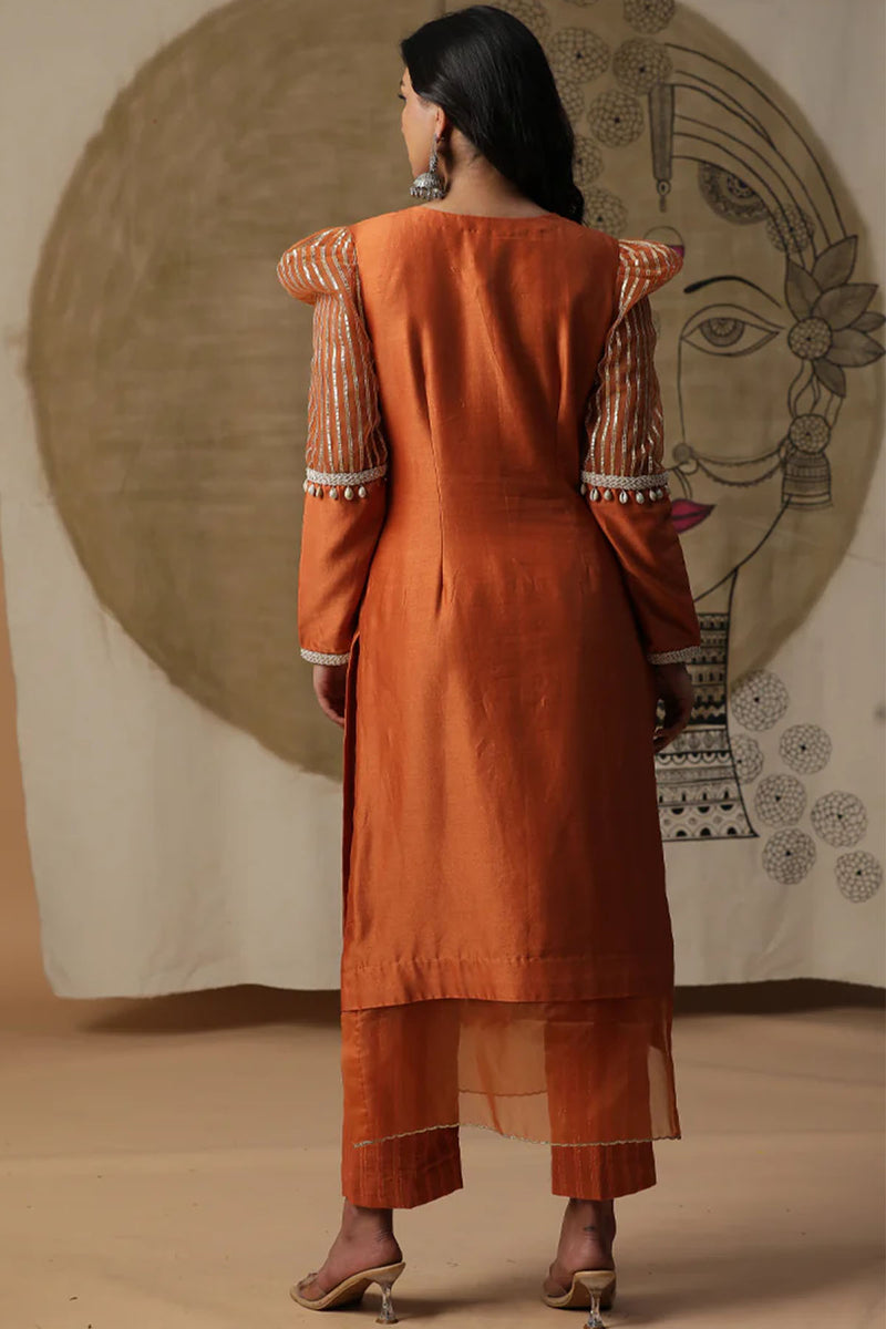 Burnt Orange Bali Suit