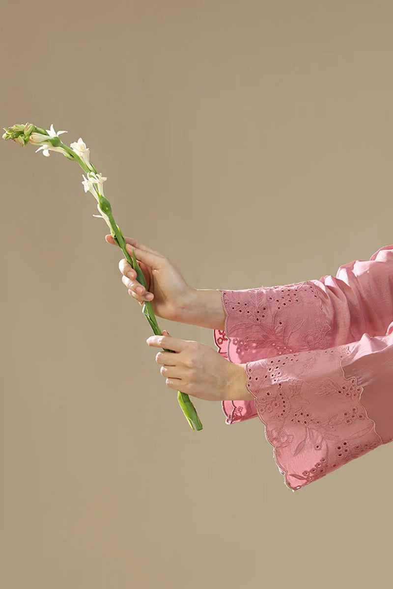 Dusty Pink Handpainted Suit Set