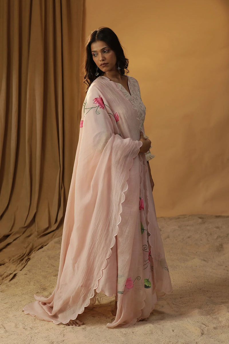 Baby Pink A-Line Suit Set