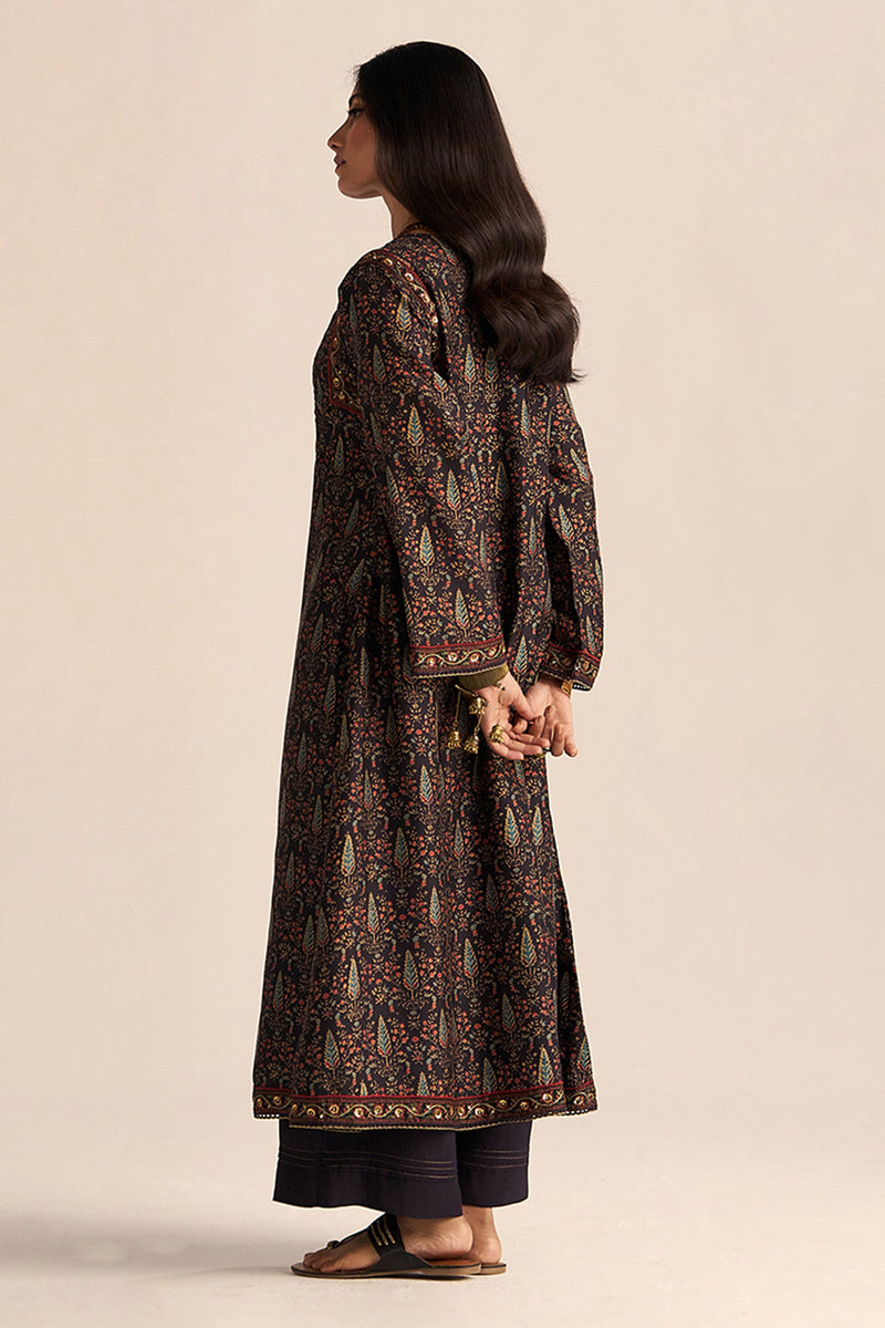 Black Silk Traditional Co-ord Set