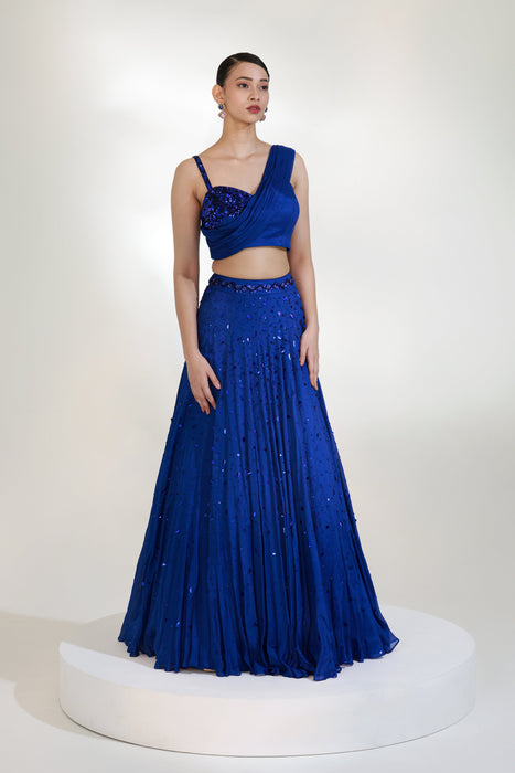 VERVE DRAPE LEHENGA SET