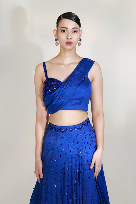 VERVE DRAPE LEHENGA SET