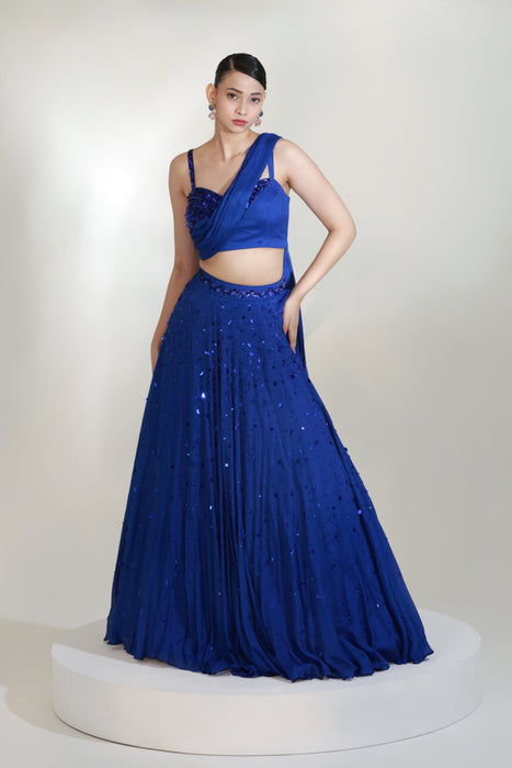 VERVE DRAPE LEHENGA SET