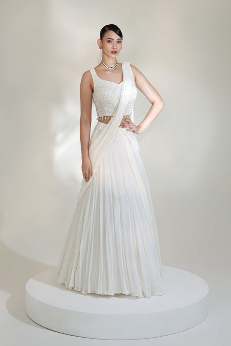 MIST LEHENGA SAREE SET