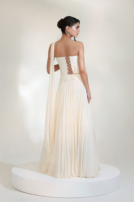 OYESTER DRAPE LEHENGA SET