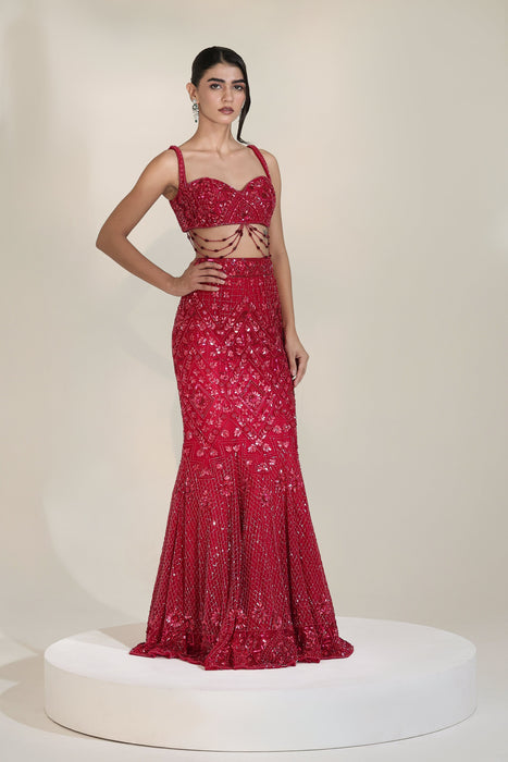 MAJESTY MERMAID LEHENGA SET